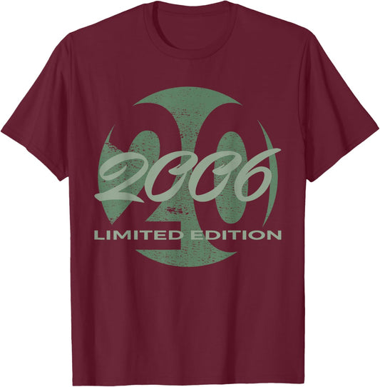 20th Birthday Man Woman 20 Years 2006 Funny Gift T-Shirt - T-Shirt | Maroon