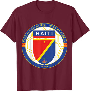 Haiti Football Fanclub (Soccer) T-Shirt - T-Shirt | Maroon