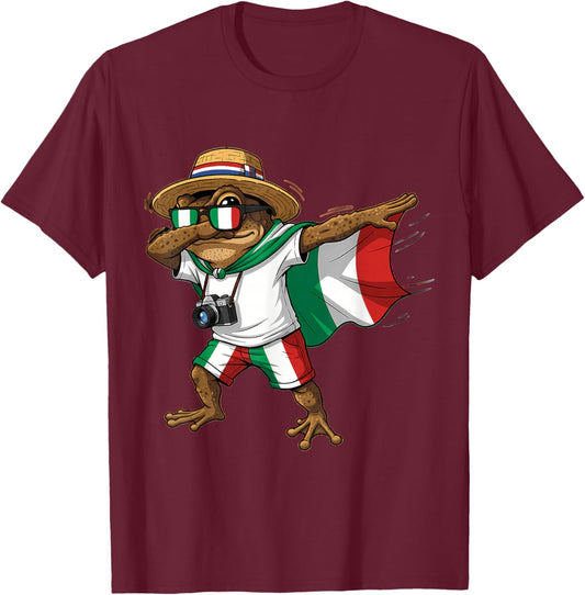 Drapeau Italien Racines Italiennes T-Shirt - T-Shirt | Maroon