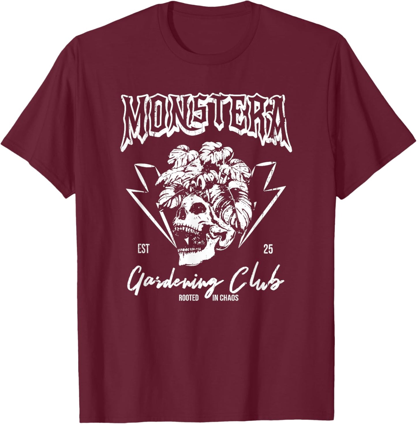 Monstera Gardening Club, Plant Lover T-Shirt - T-Shirt | Maroon