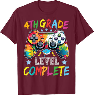 4th Grade Level Complete Shirt Graduation Last Day Of School T-Shirt - T-Shirt | Maroon