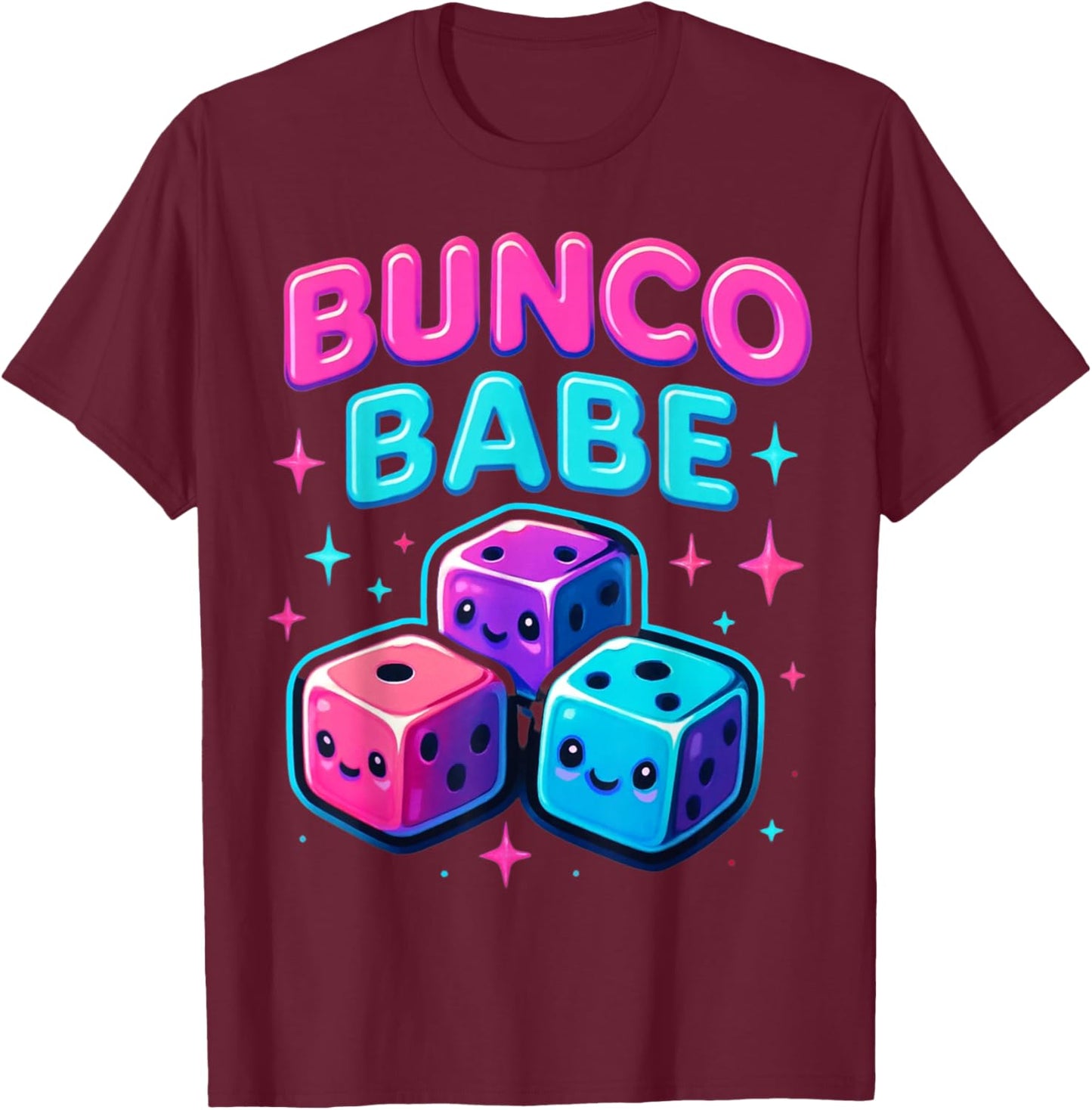 Bunco Babe Funny Bunco Game Night Women T-Shirt - T-Shirt | Maroon