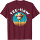 Western Haw Y'all Funny Golf Ball Cowboy Southern Retro T-Shirt - T-Shirt | Maroon