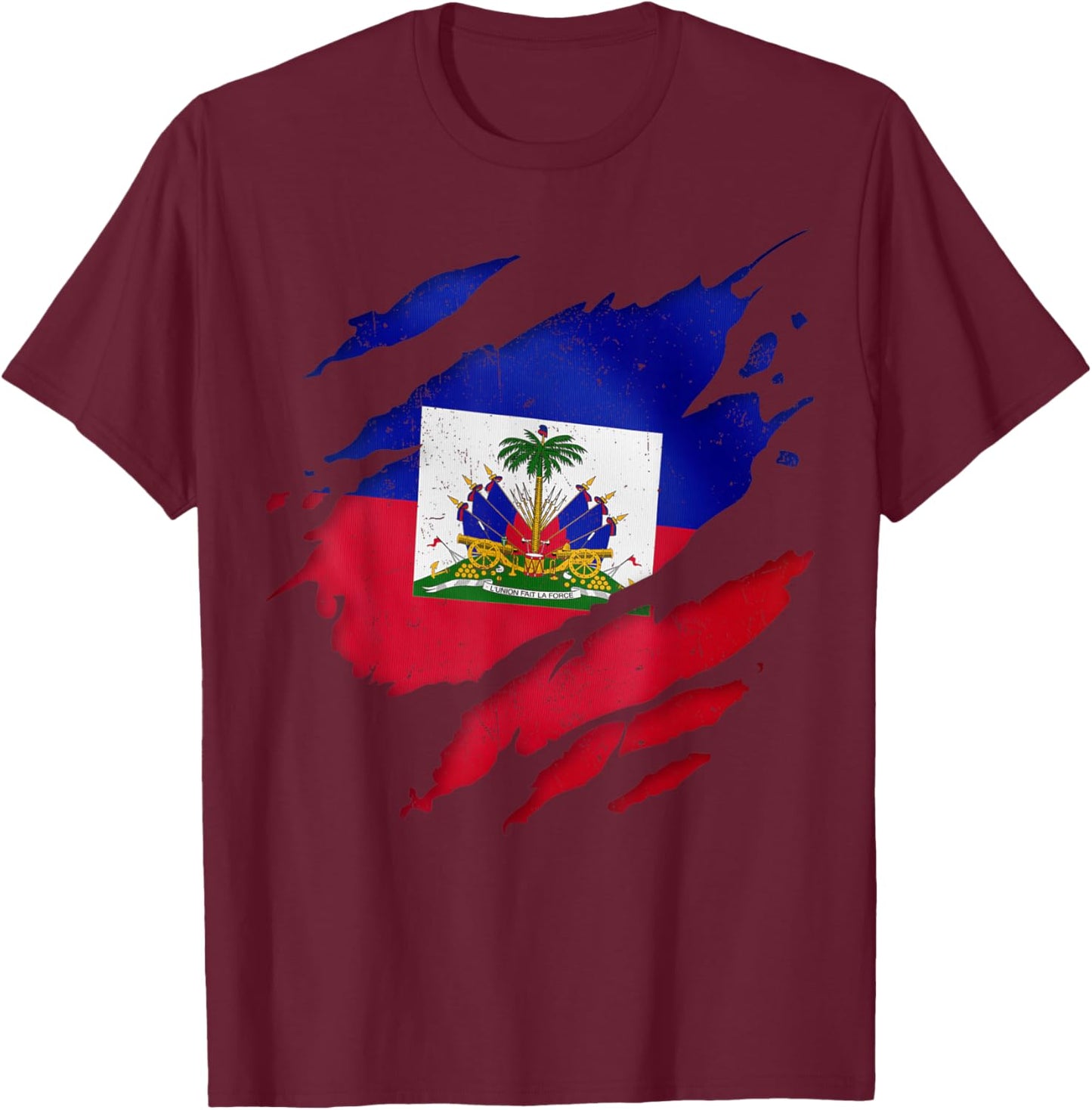 Haitian Flag Day First Black Republic Haiti Pride Men Women T-Shirt - T-Shirt | Maroon