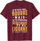 Homme Pas bourré mais descends de ma Licorne - Humour apéro T-Shirt - T-Shirt | Maroon