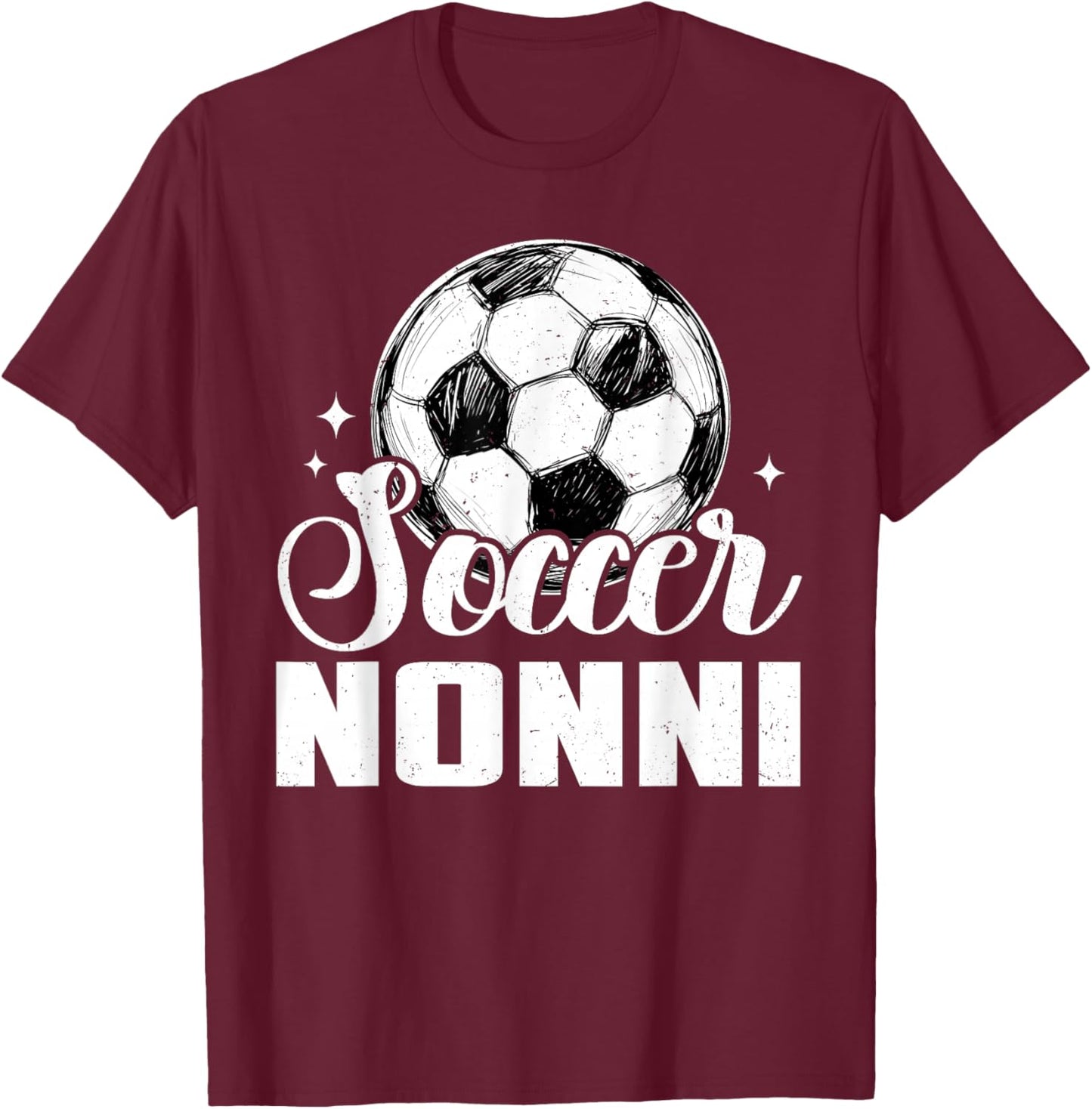 Soccer Nonni Matching Family Soccer T-Shirt - T-Shirt | Maroon