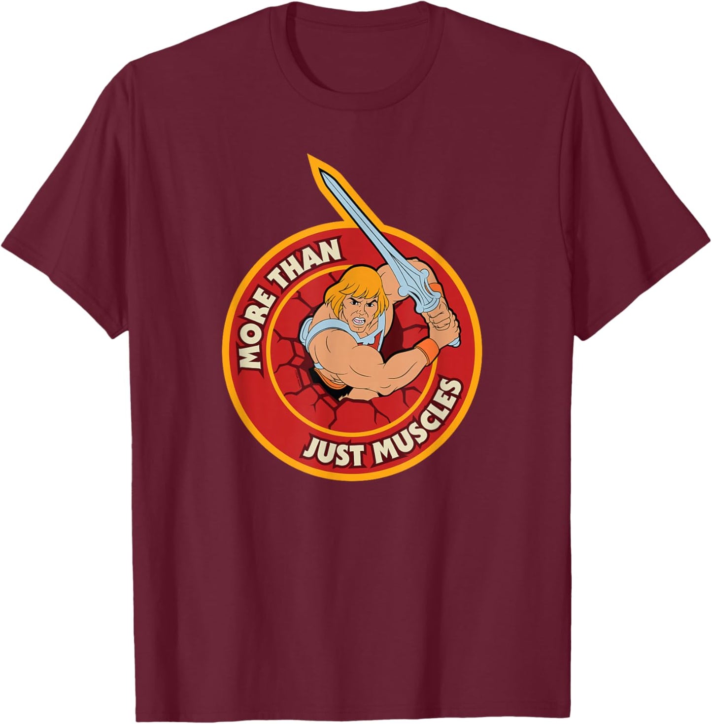 Masters of The Universe He-Man More Than Just Muscles T-Shirt - T-Shirt | Maroon