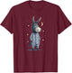 Adorable Donkey in Pajama Graphic T-Shirt - T-Shirt | Maroon
