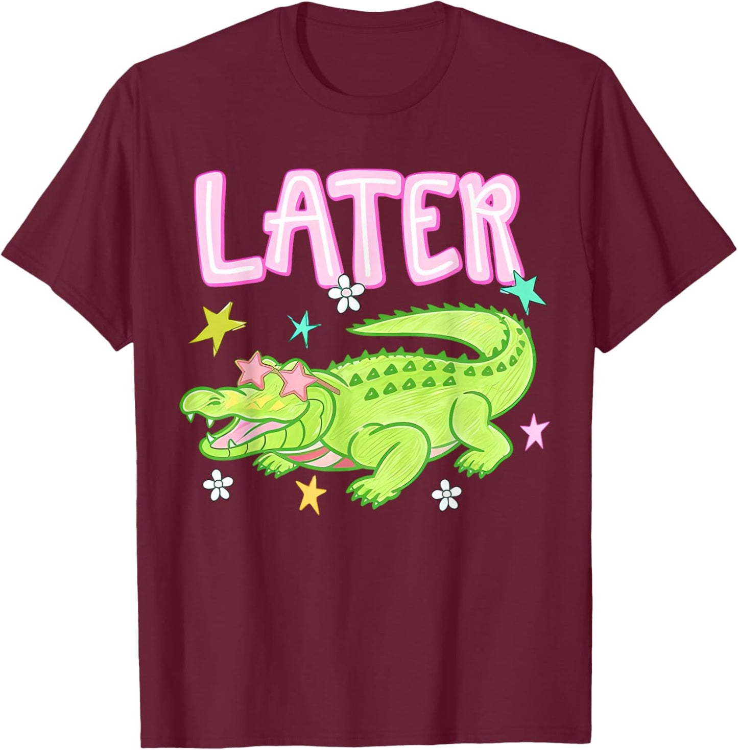 (2 Sides) Later Gator After While Crocodile Cute Graduation T-Shirt - T-Shirt | Maroon