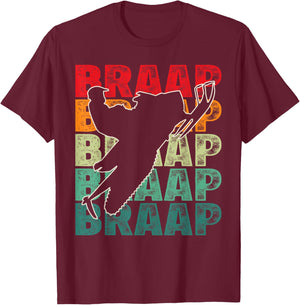 Snowmobile Braap Retro Funny Outdoor Racing Legend Man Woman T-Shirt - T-Shirt | Maroon