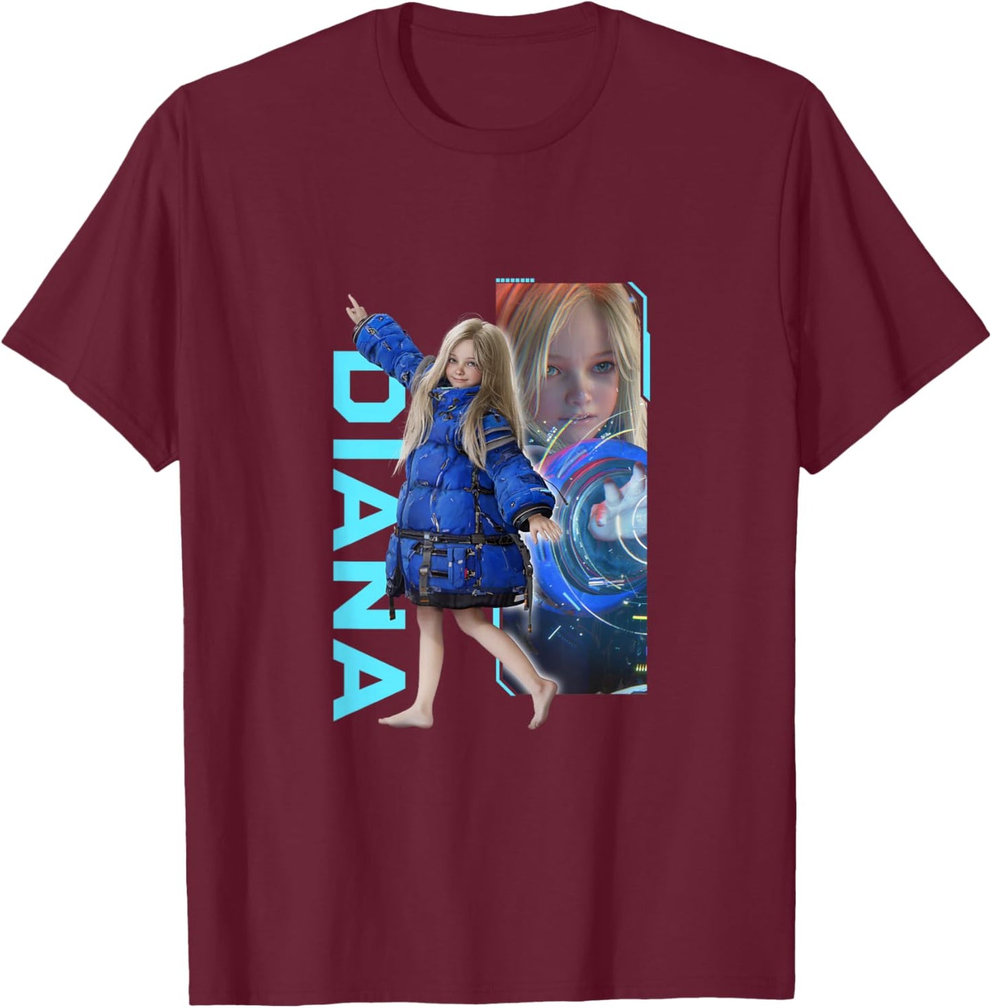 PRAGMATA Diana -FP T-Shirt - T-Shirt | Maroon