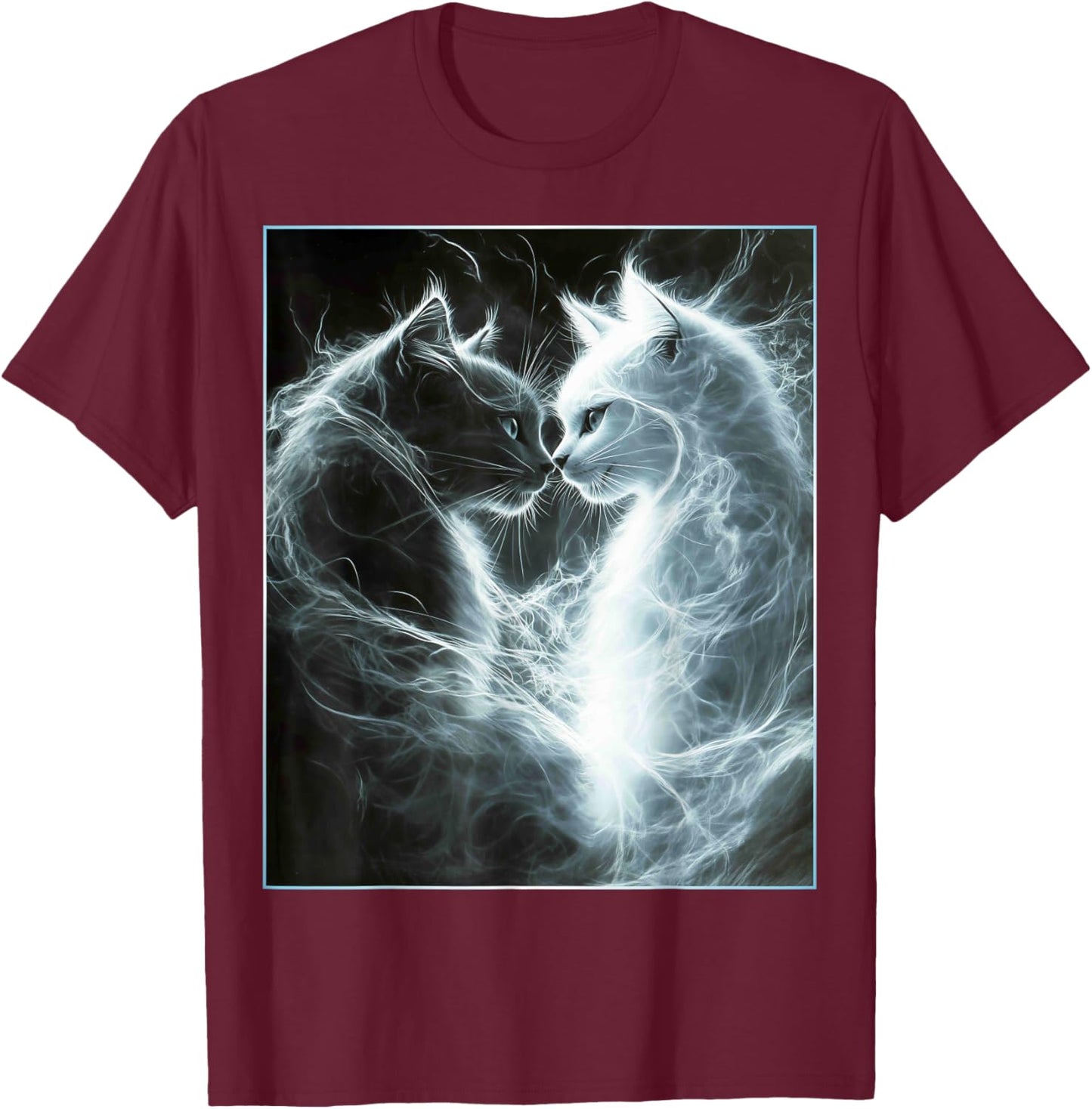 Cute Magical Cat Kitten Fantasy Art Design T-Shirt - T-Shirt | Maroon