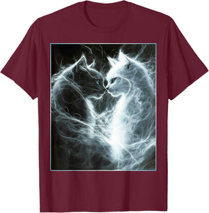 Cute Magical Cat Kitten Fantasy Art Design T-Shirt - T-Shirt | Maroon