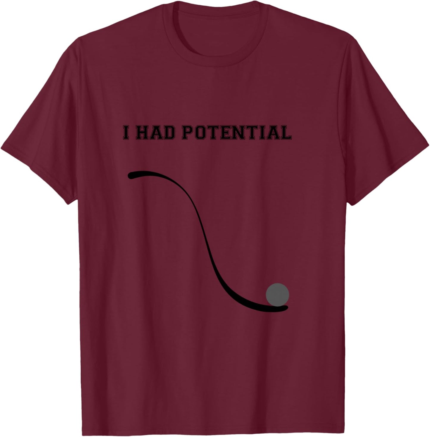 Joke about Retro Physics T-Shirt - T-Shirt | Maroon