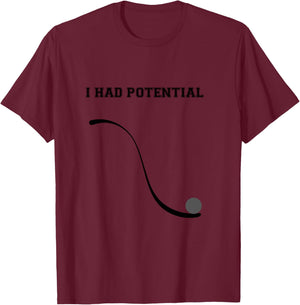 Joke about Retro Physics T-Shirt - T-Shirt | Maroon