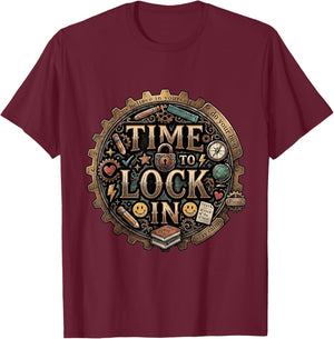 Time to Lock in Teacher Testing Day T-Shirt - T-Shirt | Maroon