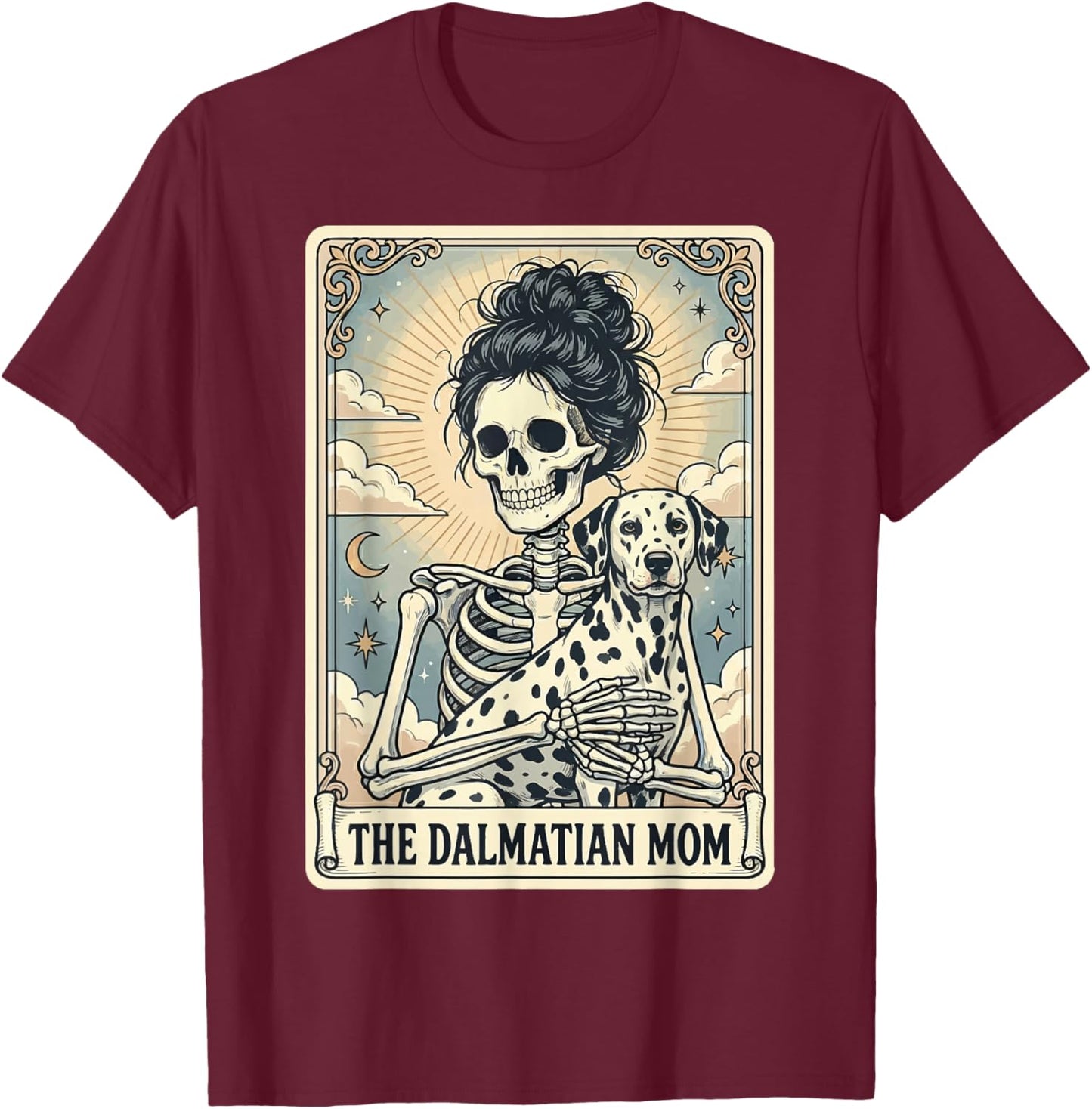 The Dalmatian Mom Tarot Card T-Shirt - T-Shirt | Maroon