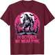 in October We Wear Pink Bigfoot Breast Cancer Awareness T-Shirt - T-Shirt | Maroon