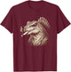 Smoking Spinosaurus Dinosaur Dino Gen Z Vintage Ironic T-Shirt - T-Shirt | Maroon