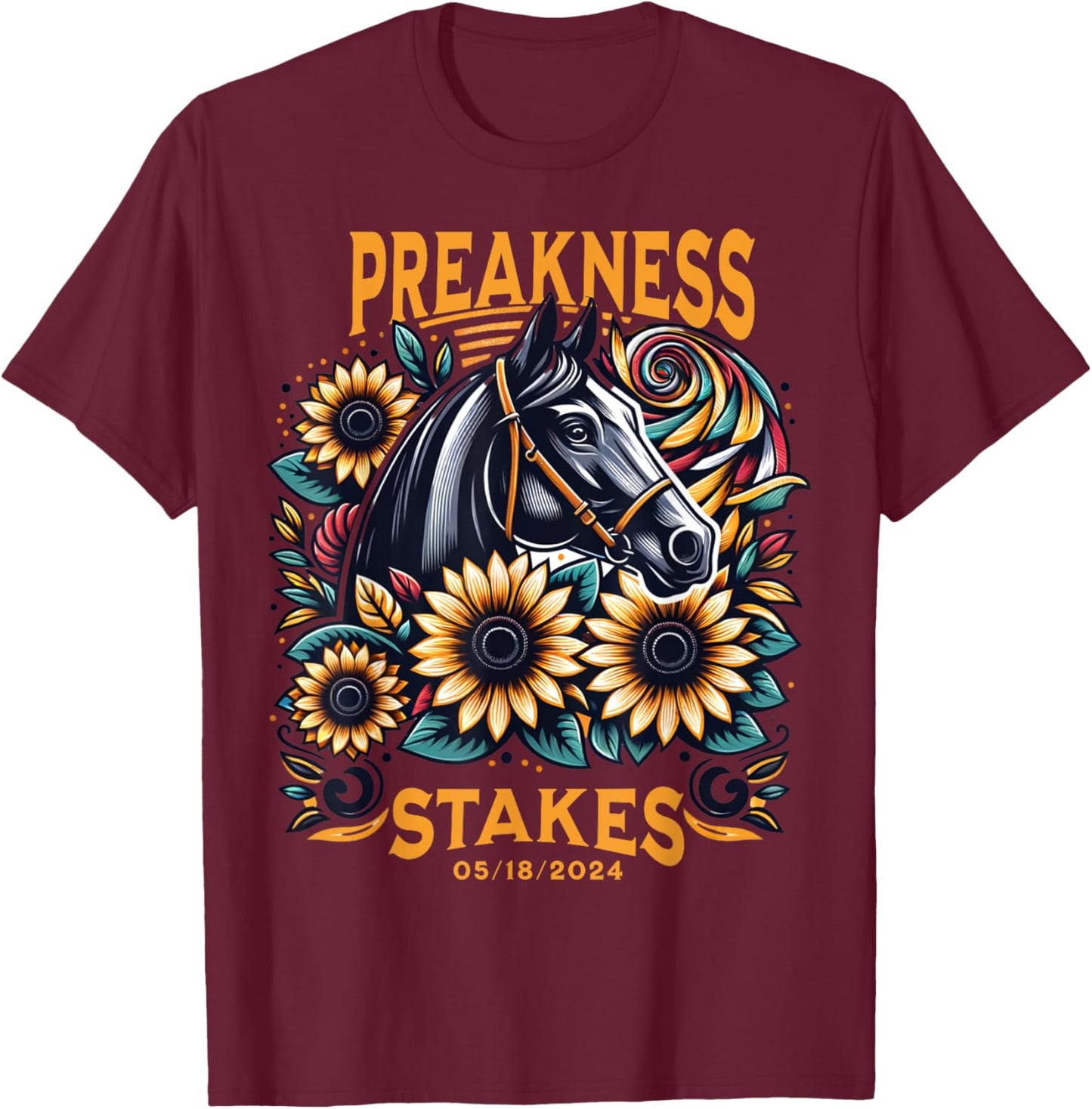 Preakness Stakes Horse Racing Outfit Women's Design T-Shirt - T-Shirt | Maroon