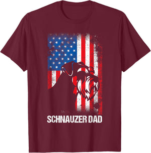 Schnauzer Dad T-Shirt - T-Shirt | Maroon