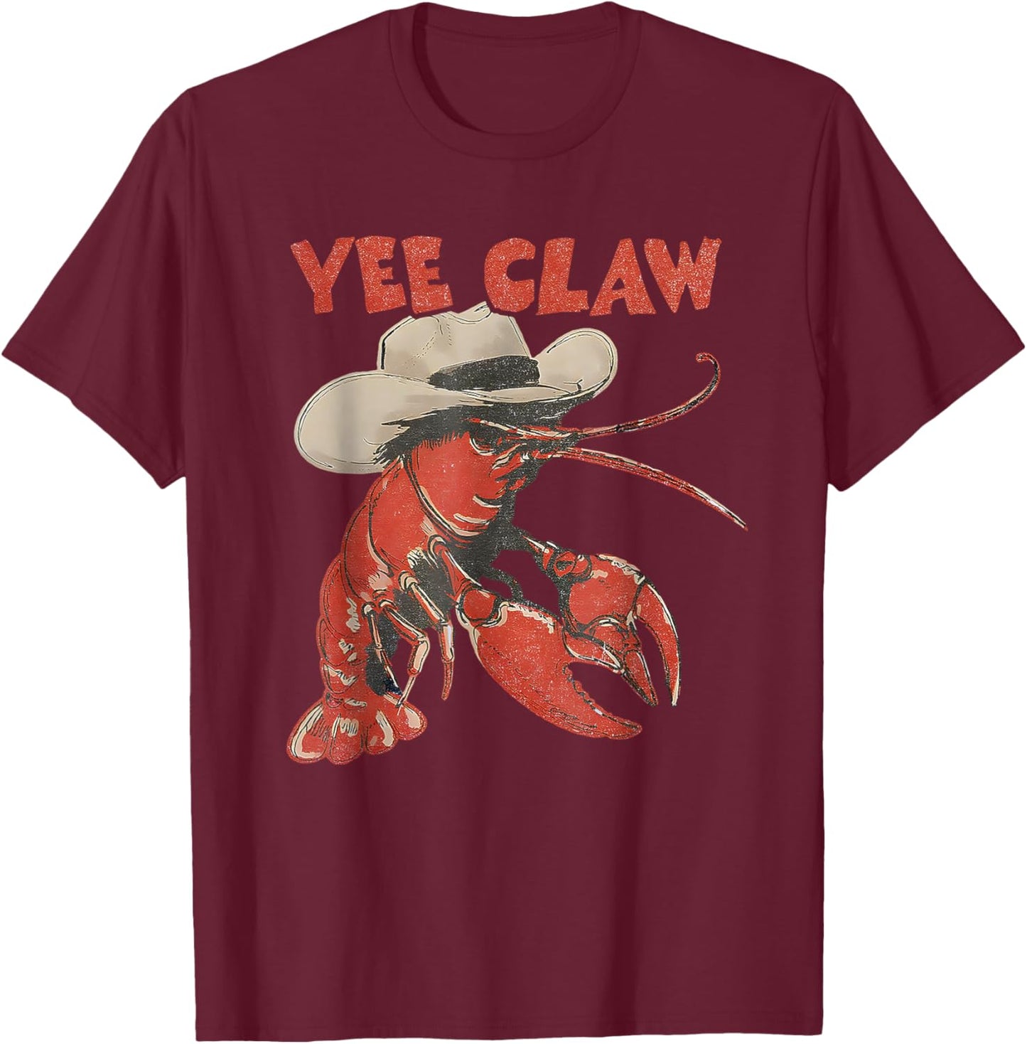 yee Claw Lobster T-Shirt - T-Shirt | Maroon