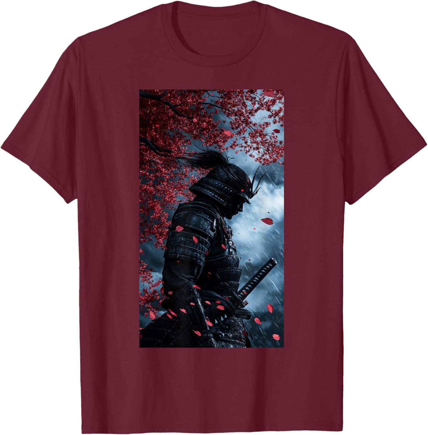 Samurai Warrior Japanese culture Ninja Katana T-Shirt - T-Shirt | Maroon