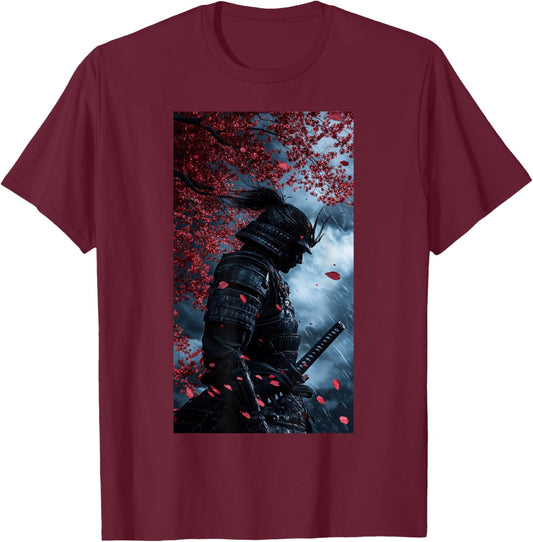 Samurai Warrior Japanese culture Ninja Katana T-Shirt - T-Shirt | Maroon