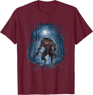 Werewolf Creature Cryptid Cryptozoology Folklore Wolf Man T-Shirt - T-Shirt | Maroon