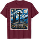 Starry Night Jesus Art Spiritual Christian Faith Easter T-Shirt - T-Shirt | Maroon
