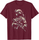 Female Soldier American Flag - Patriotic USA Veteran T-Shirt - T-Shirt | Maroon