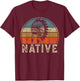 Retro Native American Headdress, Vintage Heritage Pride Men T-Shirt - T-Shirt | Maroon