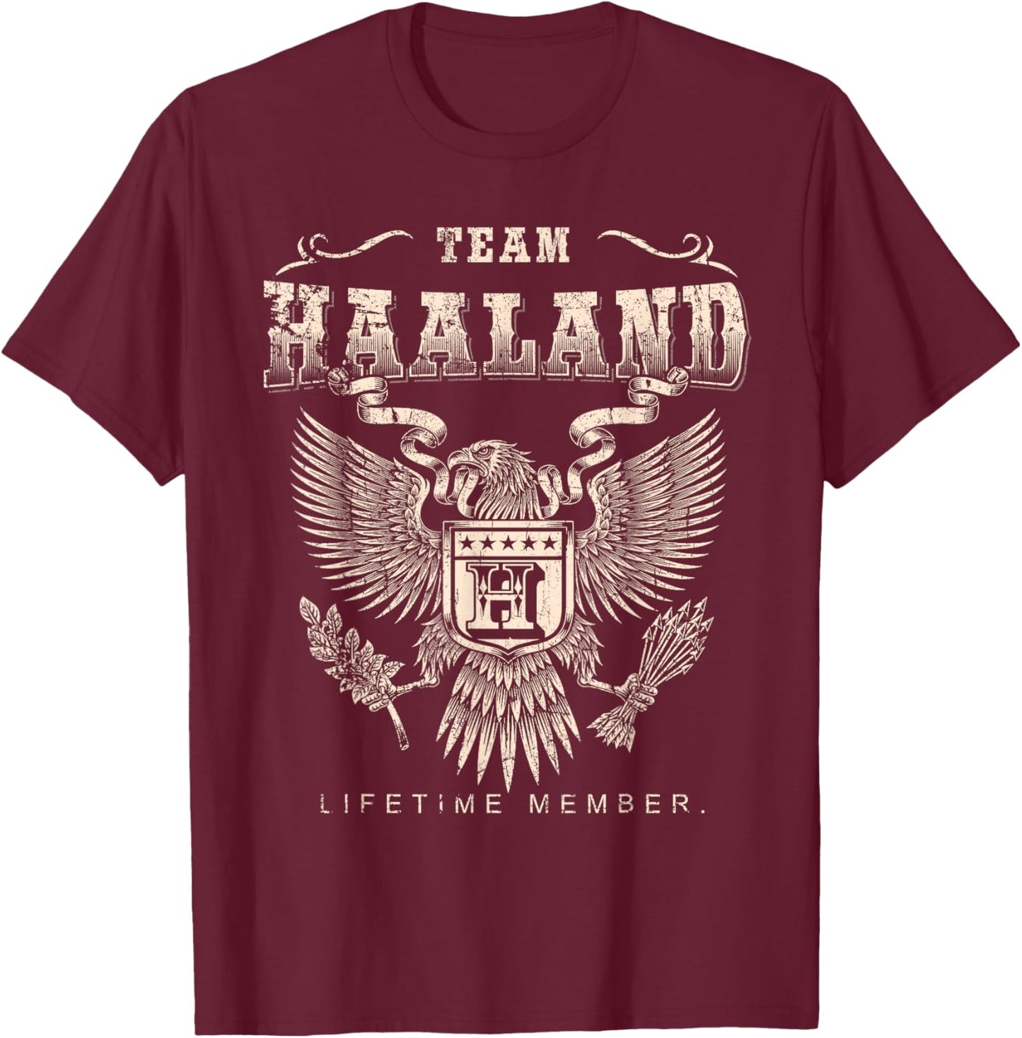 Team Haaland Lifetime Member - Haaland Name T-Shirt - T-Shirt | Maroon