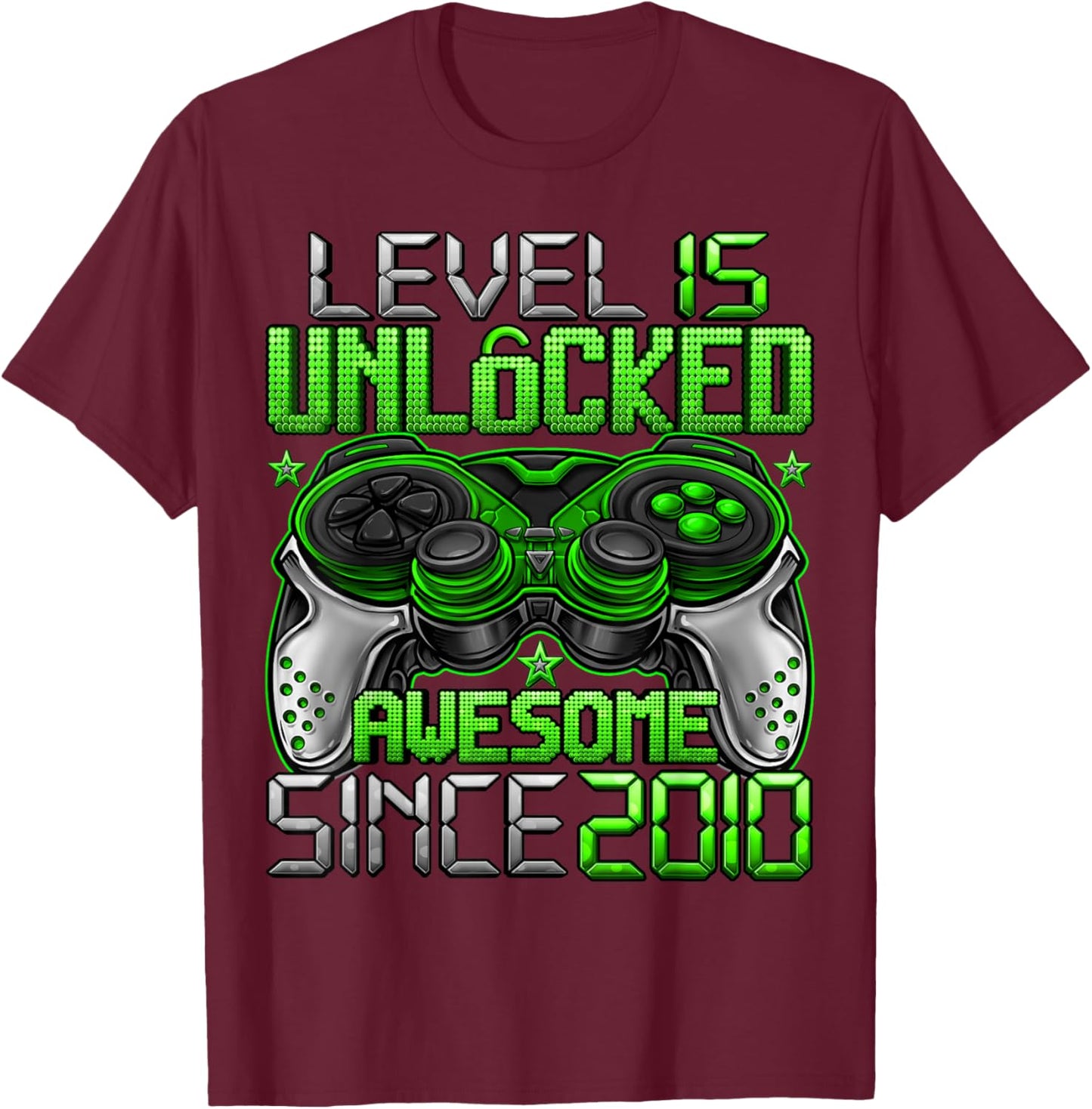 Level 15 Unlocked 15 Year Old Gifts Boys 15th Birthday Boy T-Shirt - T-Shirt | Maroon