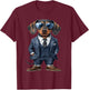 Dachshund Suit T-Shirt - T-Shirt | Maroon