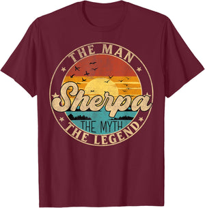SHERPA The Man The Myth The Legend First Name T-Shirt - T-Shirt | Maroon
