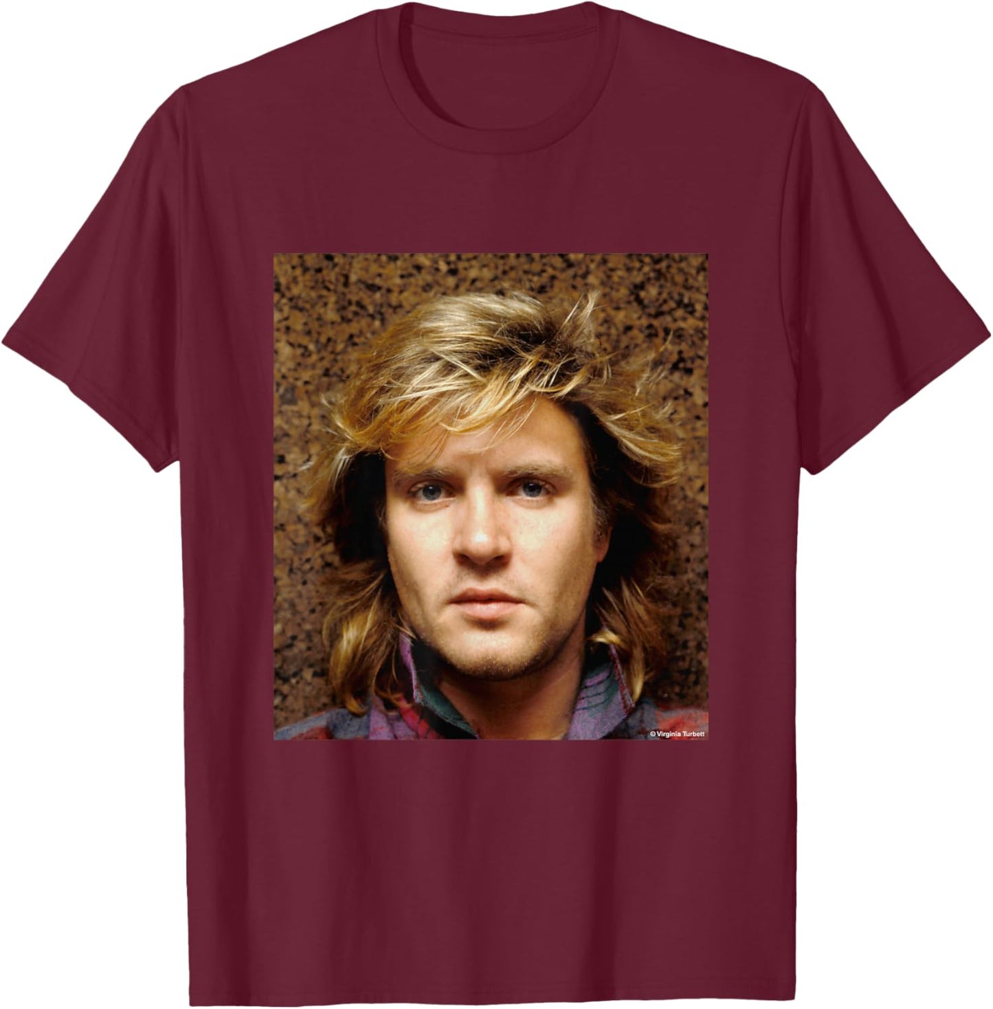Simon Le Bon 80s Hair Duran Duran By Virginia Turbett T-Shirt - T-Shirt | Maroon