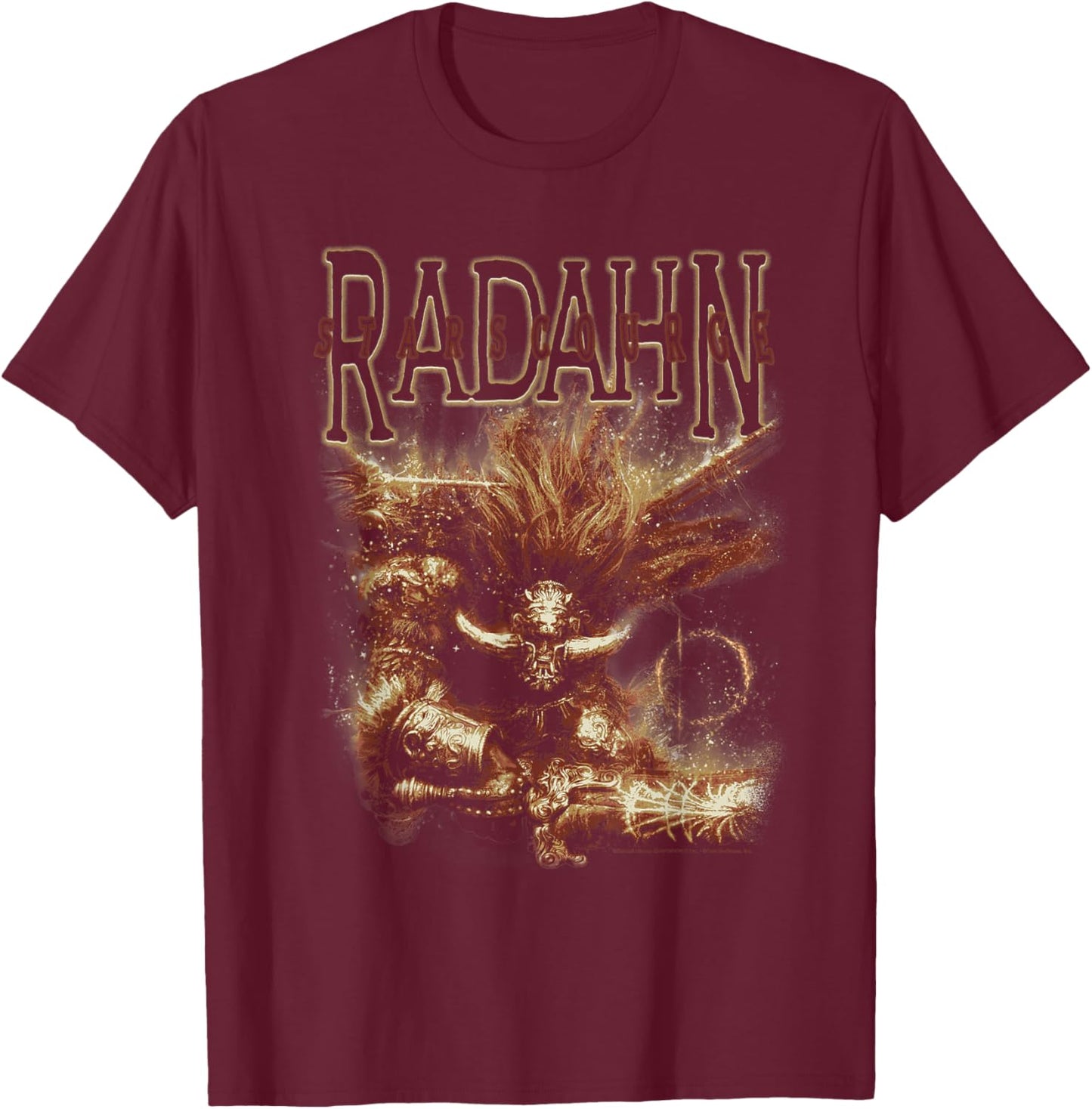 Elden Ring Starscourge Radahn Demigod Boss Video Game T-Shirt - T-Shirt | Maroon
