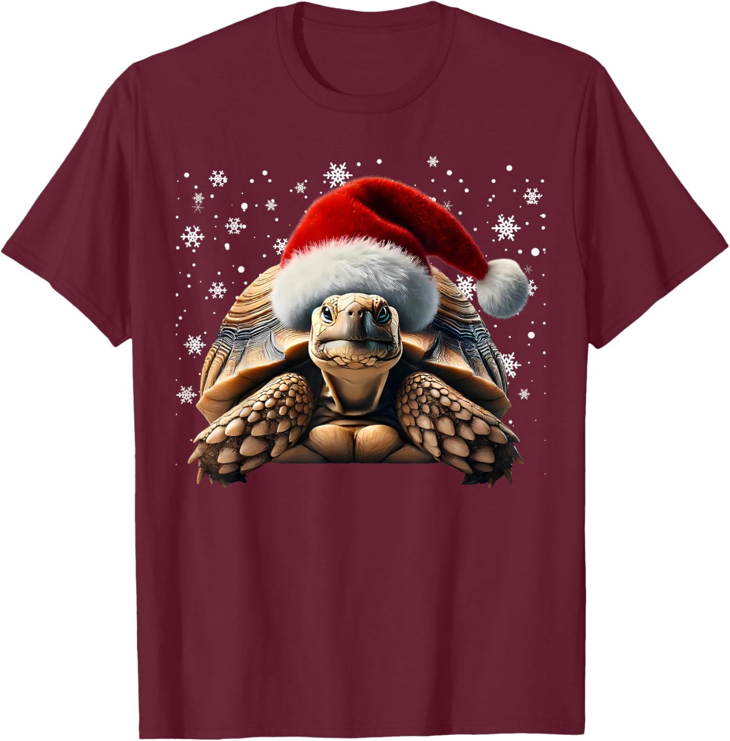 Christmas Tortoise T-Shirt - T-Shirt | Maroon