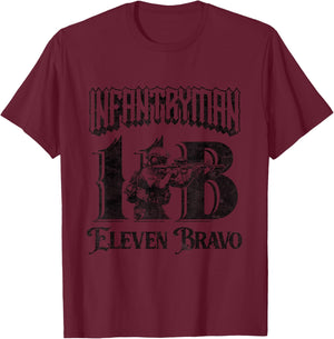 11 Bravo 11B Infantryman Military Combat Infantry Grunt T-Shirt - T-Shirt | Maroon