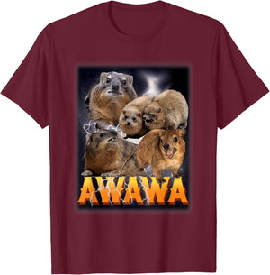 Funny Awawa Hyrax Strangely Specific Meme Animal for Family T-Shirt - T-Shirt | Maroon