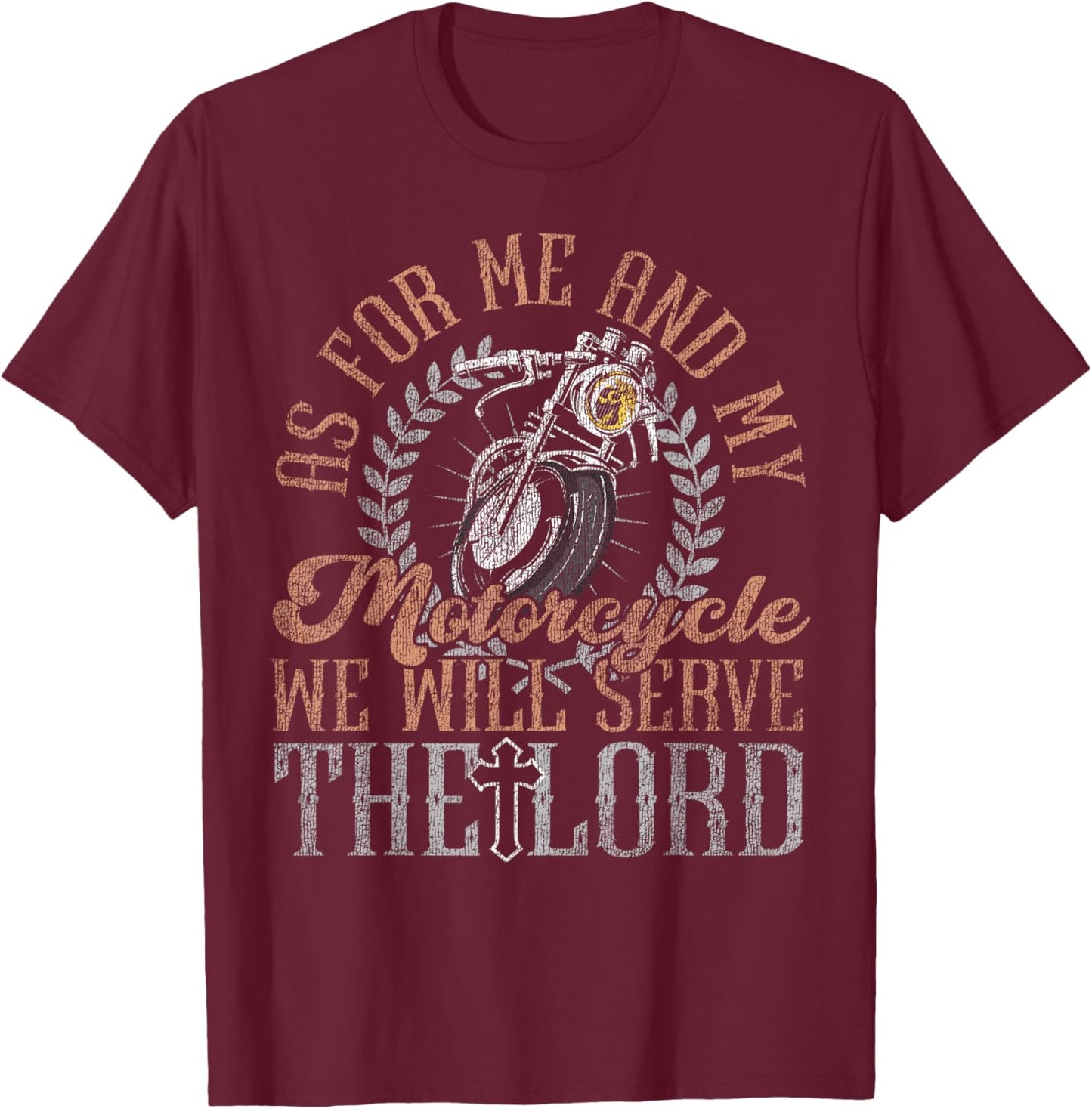 Classic Motorcycle Biker Jesus Faith Christian Biker As For T-Shirt - T-Shirt | Maroon