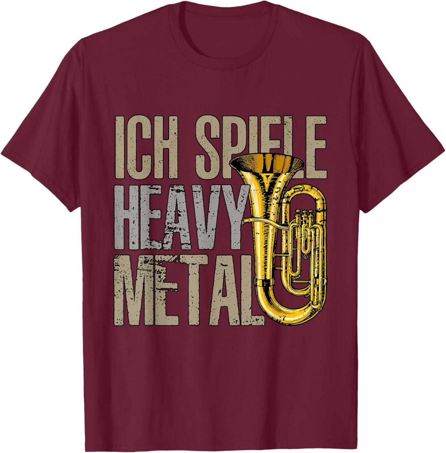 Ich Spiele Heavy Metal Jungen Herren Tubist - Lustiges Tuba T-Shirt - T-Shirt | Maroon