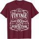 Vintage 1946 Limited Edition Shirt 80 Year Old 80th Birthday T-Shirt - T-Shirt | Maroon