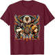 Native American Tribal Animals Bear Wolf Eagle Bohemian T-Shirt - T-Shirt | Maroon