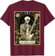 The Bassist, Bassist, Guitarist, Guitar, Tarot Card, Skeleton T-Shirt - T-Shirt | Maroon