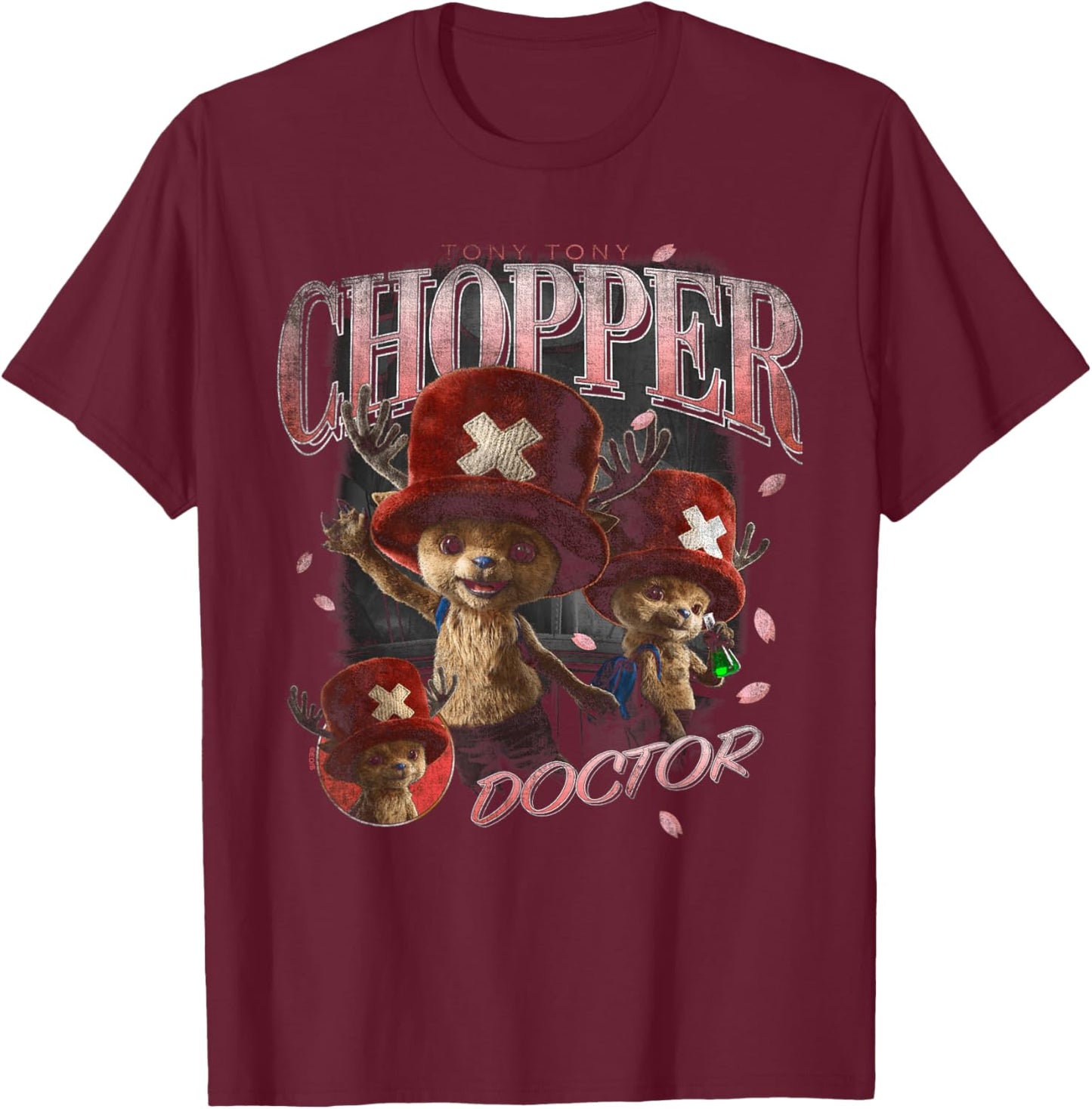 One Piece Chopper Bootleg T-Shirt - T-Shirt | Maroon