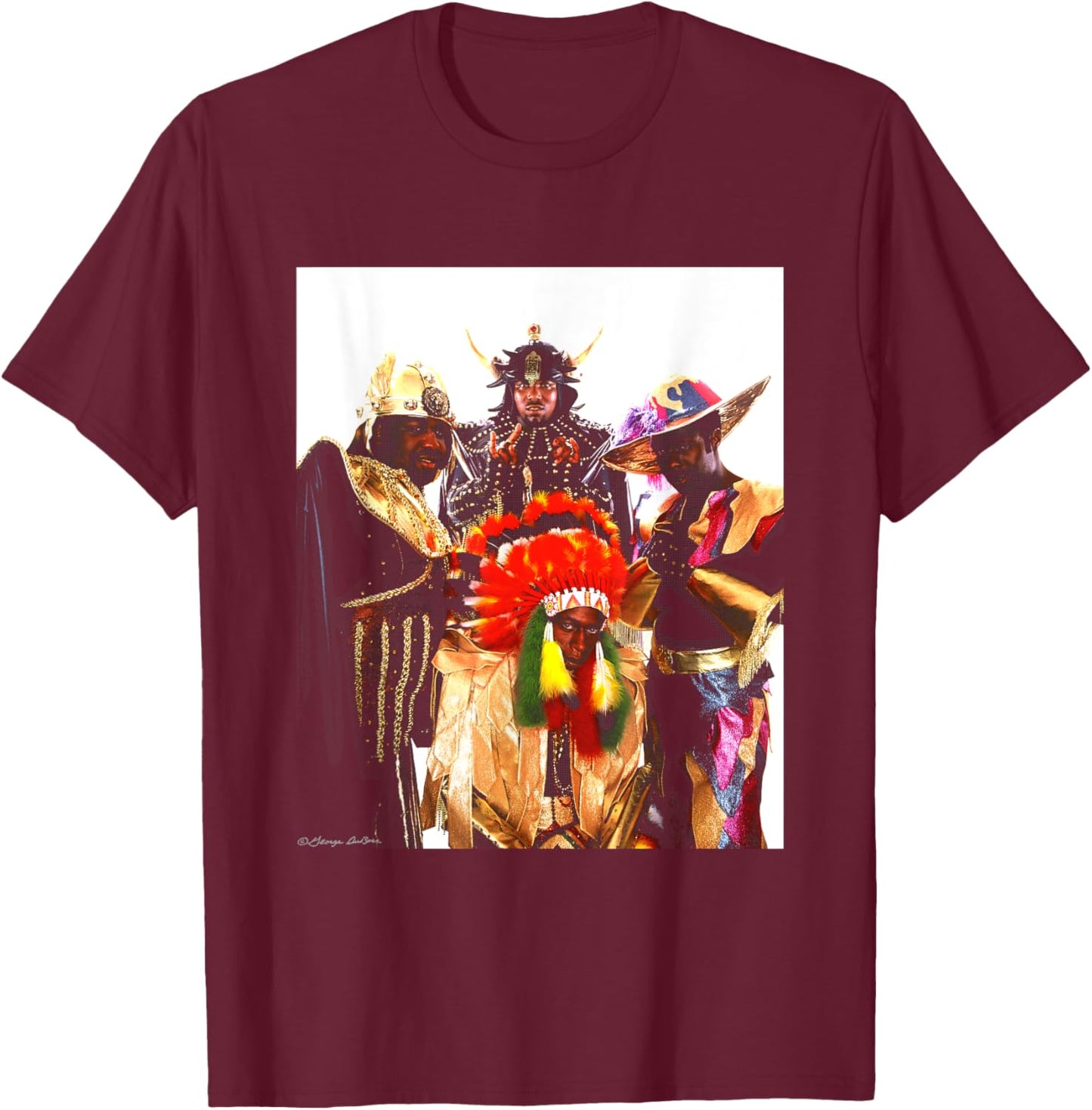 Afrika Bambaataa And Soul Sonic Force By George DuBose T-Shirt - T-Shirt | Maroon