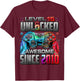 Level 15 Unlocked Awesome Since 2010 15th Birthday Gaming T-Shirt - T-Shirt | Maroon