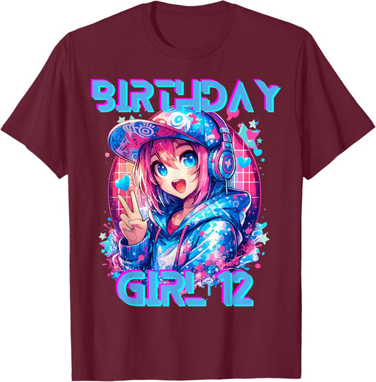 I'm The K Pop Birthday Girl k-Pop Fête d'anniversaire 12 Ans T-Shirt - T-Shirt | Maroon